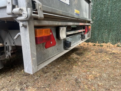 Used 2021 Ifor Williams LM105G flatbed trailer with drop sides and 8ft loading ramps