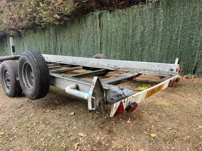 Trade sale 16ft tiltbed car transporter trailer project requiring axles, wheels, tyres and lights