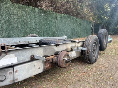 Trade sale 16ft tiltbed car transporter trailer project requiring axles, wheels, tyres and lights