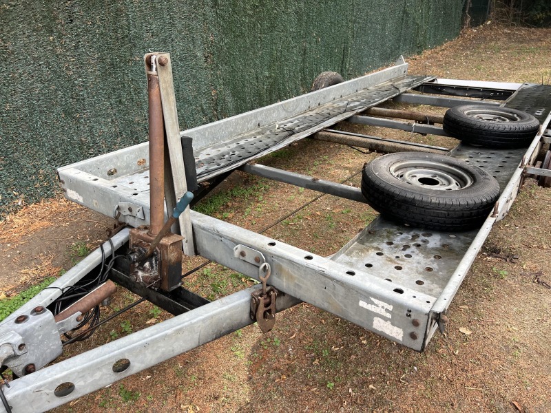 Trade sale 16ft tiltbed car transporter trailer project requiring axles, wheels, tyres and lights