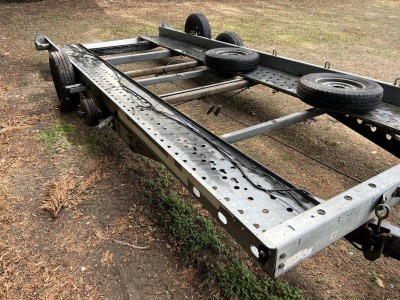 Trade sale 16ft tiltbed car transporter trailer project requiring axles, wheels, tyres and lights