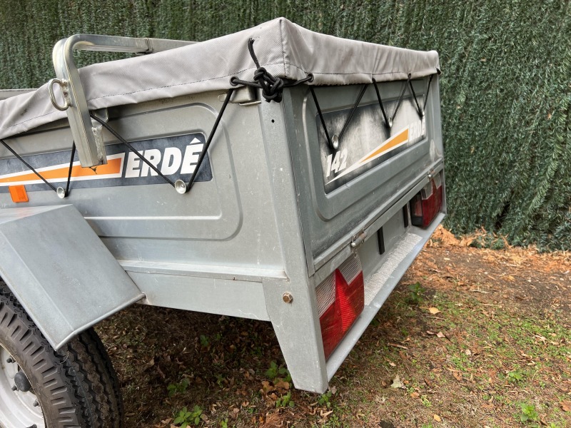 Used Erde 142 camping trailer with soft PVC cover, roof rack and spare wheel at GT Towing