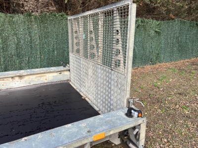 Used Ifor Williams GX106G 3500kg plant trailer with full-width reinforced loading ramp at GT Towing