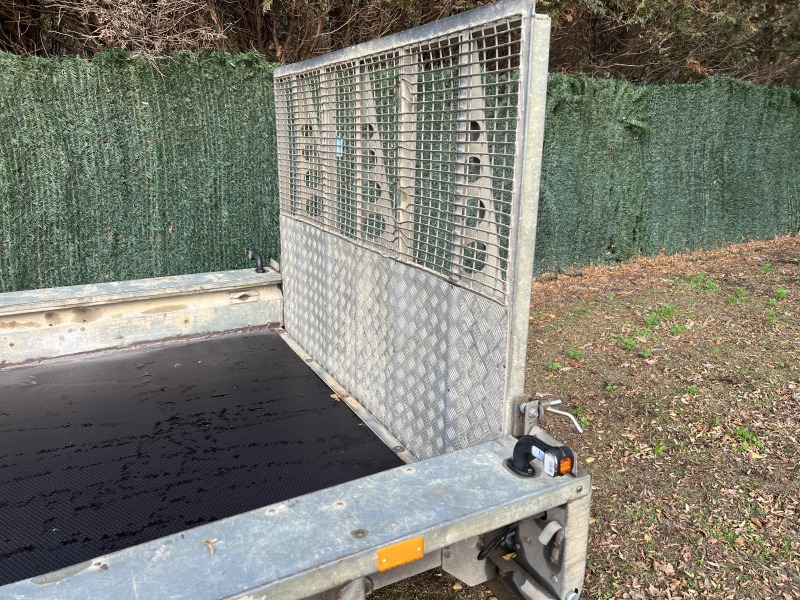 Used Ifor Williams GX106G 3500kg plant trailer with full-width reinforced loading ramp at GT Towing