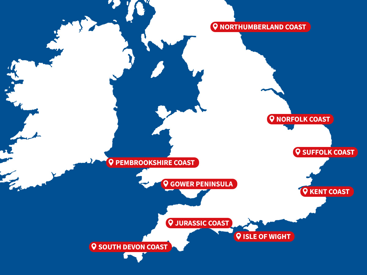 UK map of beach trips worth packing the car for