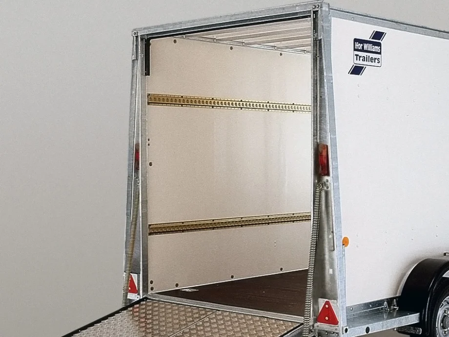 Cargo tracks inside an Ifor Williams Box Van
