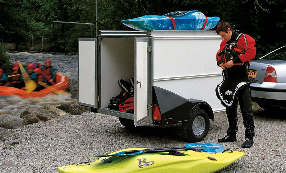 Ifor Williams BV64E unbraked Box Van with kayaking equipment