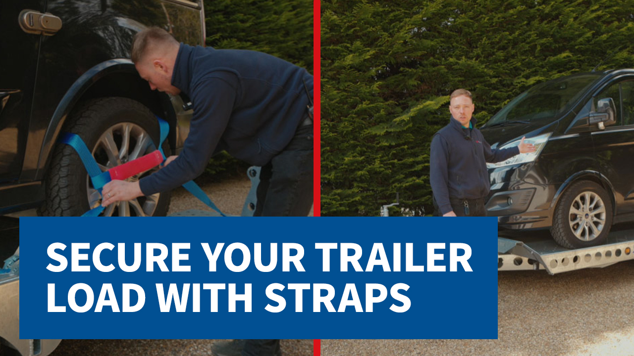 How to strap a car or van to a trailer securely