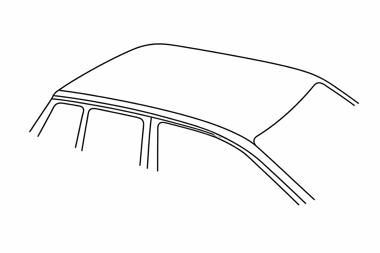 Example of a door clamp roof rack mounting point