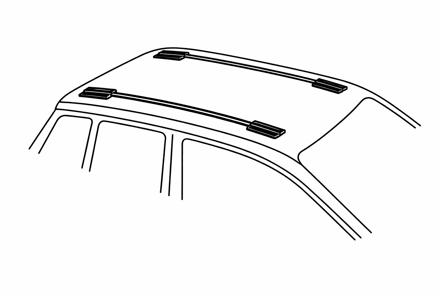 Example of a T-track roof mounting system